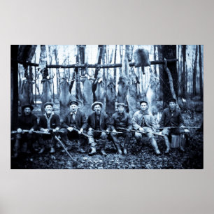 Hunt Club 1911 Vintage Deer Hunters Poster