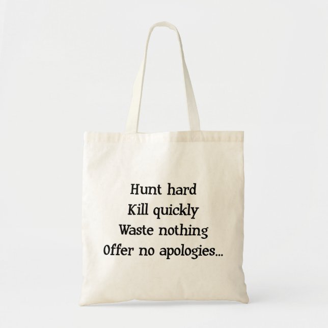 Hunt Hard Tote Bag (Front)