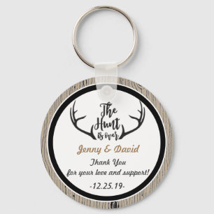 "Hunt is Over" Personalised Key Ring Wedding