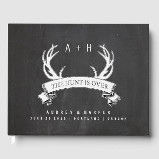 Hunt is Over Personalised Wedding Guest Book