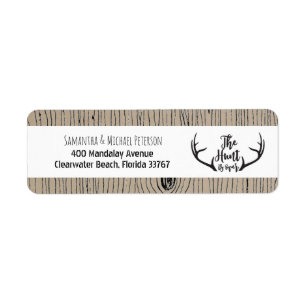 "Hunt is Over" Rustic Antler Barnwood Wedding