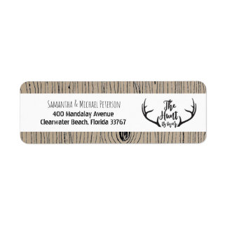 "Hunt is Over" Rustic Antler Barnwood Wedding