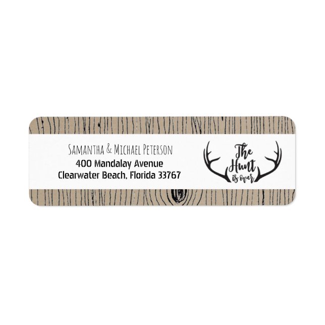 "Hunt is Over" Rustic Antler Barnwood Wedding (Front)