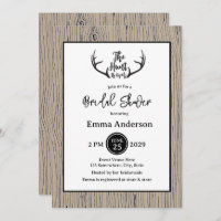"Hunt is Over" Rustic Antler Barnwood Wedding