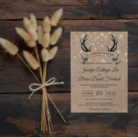 "Hunt is Over" Rustic Antler Strings Light Wedding