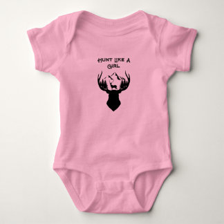 Hunt like a girl baby bodysuit