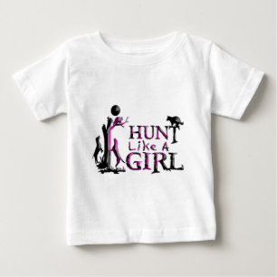 HUNT LIKE A GIRL COON HUNTING BABY T-Shirt
