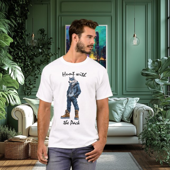 Hunt with the Pack Wolf Warrior T-Shirt (Creator Uploaded)