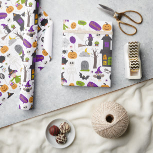 Hunted House Halloween Wrapping Paper