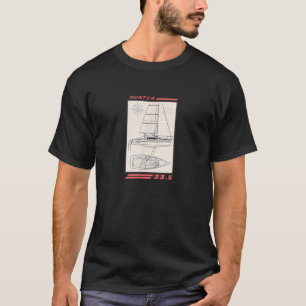Hunter 23 5 Sailboat Line Drawing T-Shirt
