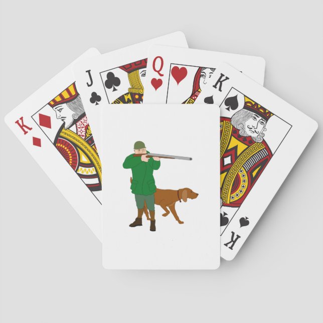 Hunter And A Dog Playing Cards (Back)