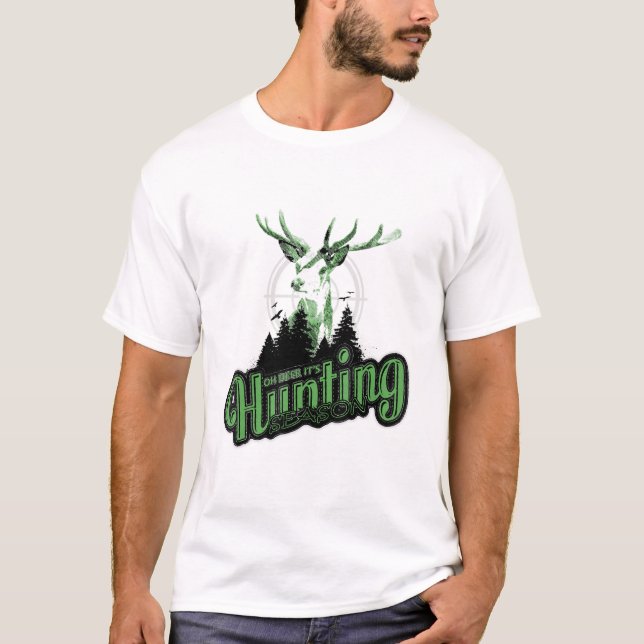 Hunter And Animal Wildlife And Guns Deer Hunting S T-Shirt (Front)