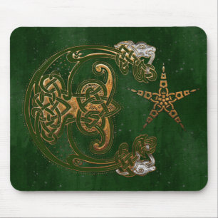 Hunter and Gold Celtic Mouse Mat