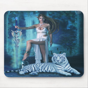 Hunter and Pet Tiger 1 (Mousepad) Mouse Mat