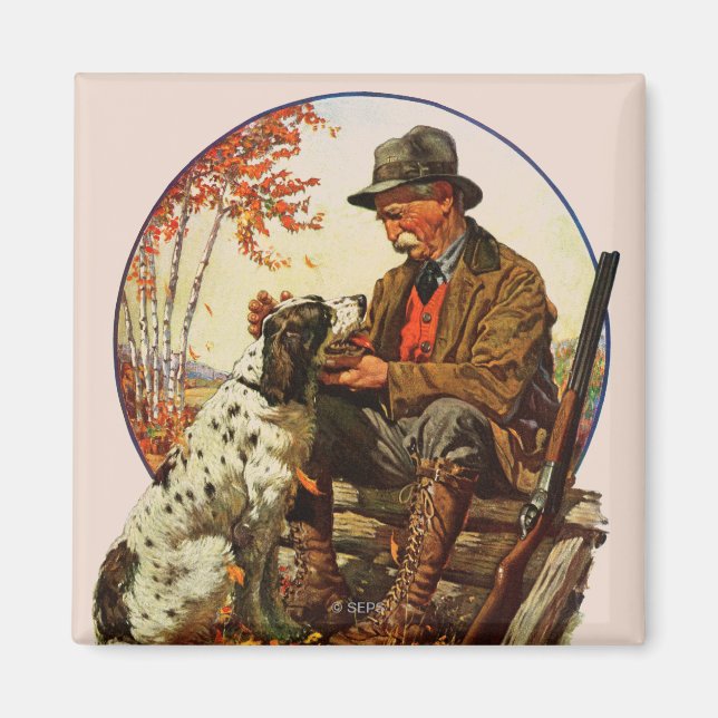 Hunter and Spaniel Magnet (Front)