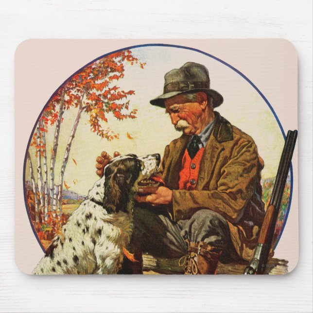 Hunter and Spaniel Mouse Mat (Front)