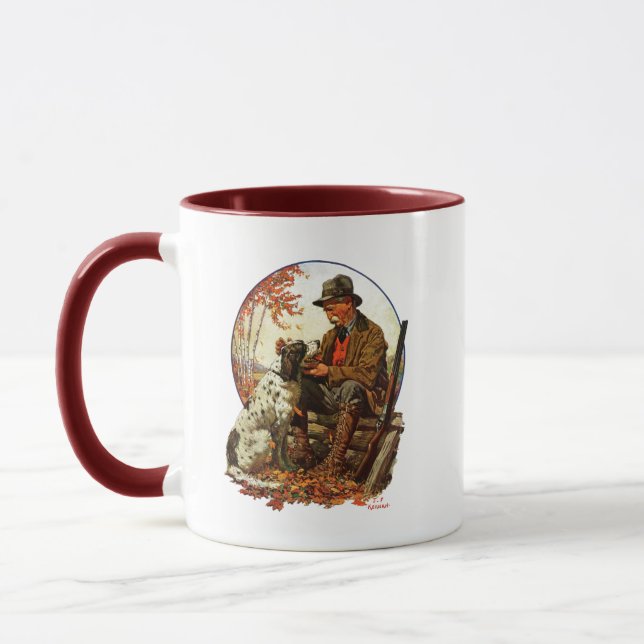 Hunter and Spaniel Mug (Left)