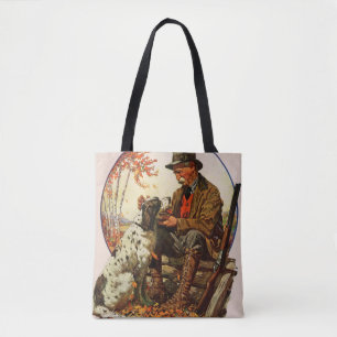 Hunter and Spaniel Tote Bag