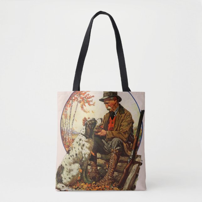 Hunter and Spaniel Tote Bag (Front)