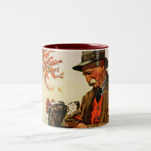 Hunter and Spaniel Two-Tone Coffee Mug