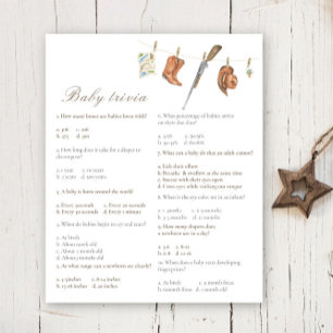 Hunter baby shower - Baby Trivia Game