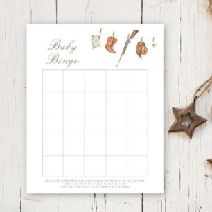 Hunter Baby shower bingo game