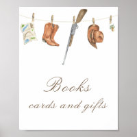 Hunter baby shower - books, cards and gifts