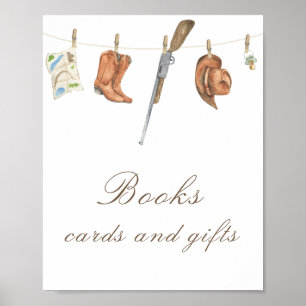 Hunter baby shower - books, cards and gifts  poster