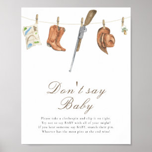 Hunter baby shower - Don't say baby  Poster