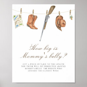 Hunter baby shower How big is mommy's belly Poster