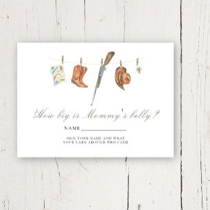 Hunter baby shower - How big is mummy's belly Enclosure Card