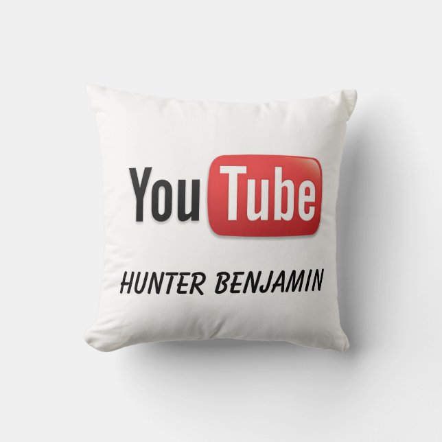 Hunter Benjamin YouTube Pillow (Front)