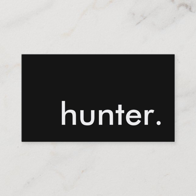 hunter. business card (Front)