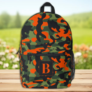 Hunter Camo Personalised Monogram Camouflage Printed Backpack