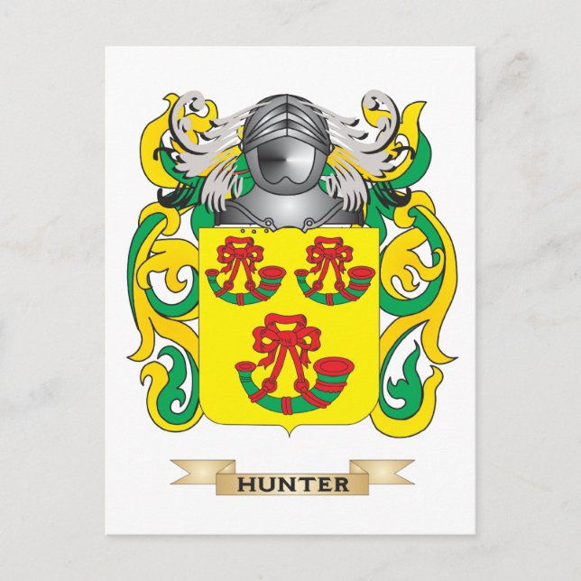 Hunter Coat of Arms (Family Crest) Postcard (Front)