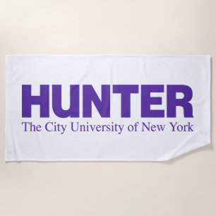 Hunter College CUNY Academic Logo Beach Towel