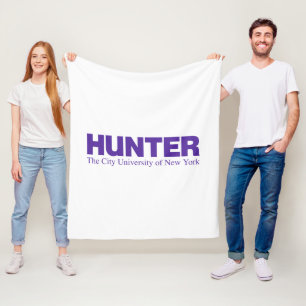 Hunter College CUNY Academic Logo Fleece Blanket