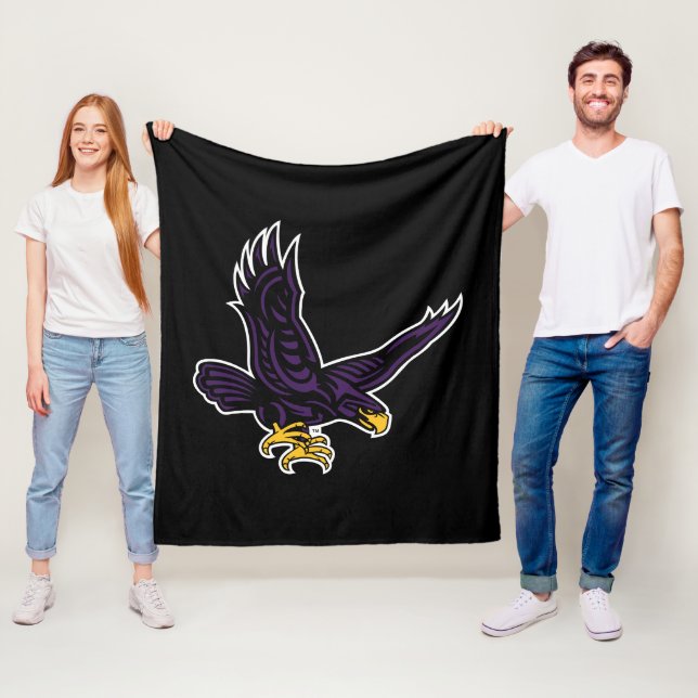 Hunter College Hawk Fleece Blanket (In Situ)