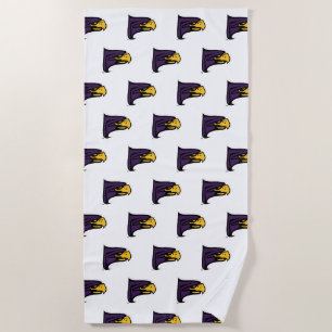 Hunter College Hawk Profile Mascot Beach Towel