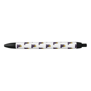 Hunter College Hawk Profile Mascot Black Ink Pen