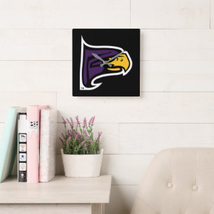 Hunter College Hawk Profile Mascot Square Wall Clock