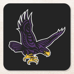 Hunter College Hawk Square Paper Coaster