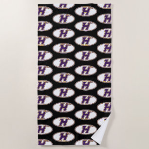Hunter College Hawks Athletic Logo Beach Towel