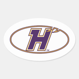 Hunter College Hawks Athletic Logo Oval Sticker