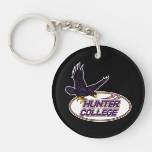 Hunter College Hawks Mascot Key Ring