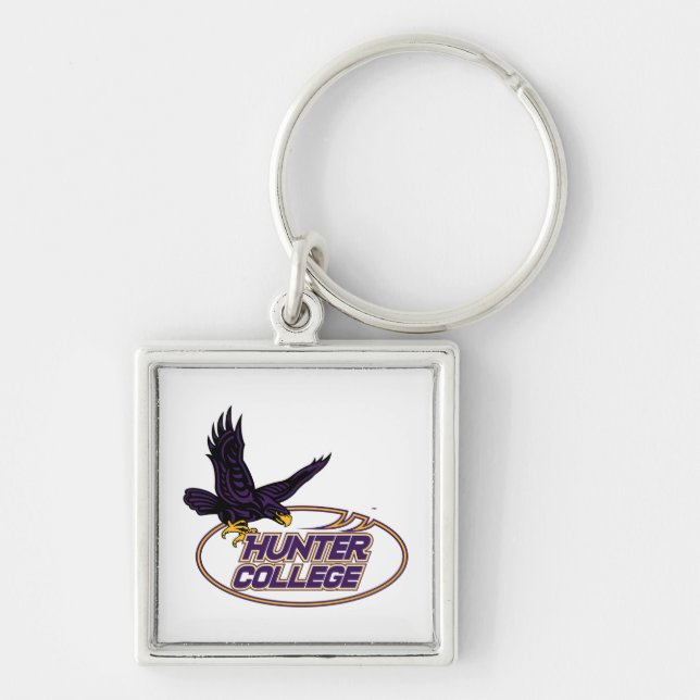 Hunter College Hawks Mascot Key Ring (Front)
