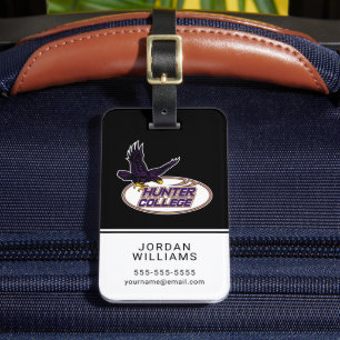 Hunter College Hawks Mascot Luggage Tag