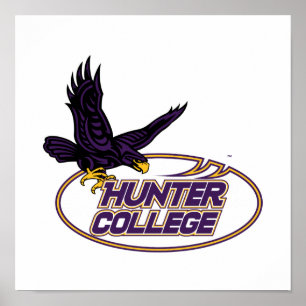 Hunter College Hawks Mascot Poster