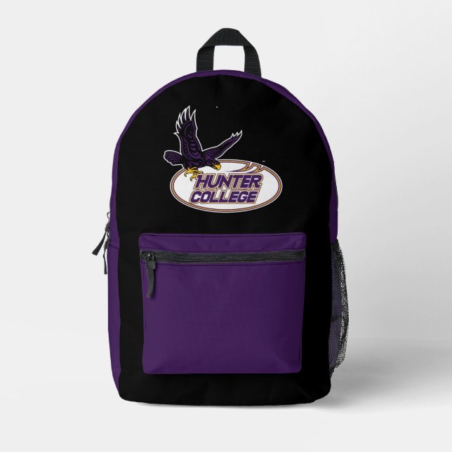 Hunter College Hawks Mascot Printed Backpack (Front)