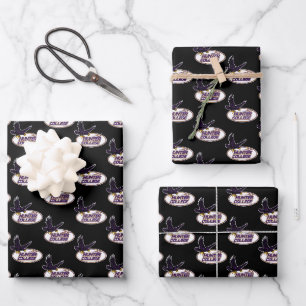 Hunter College Hawks Mascot Wrapping Paper Sheet